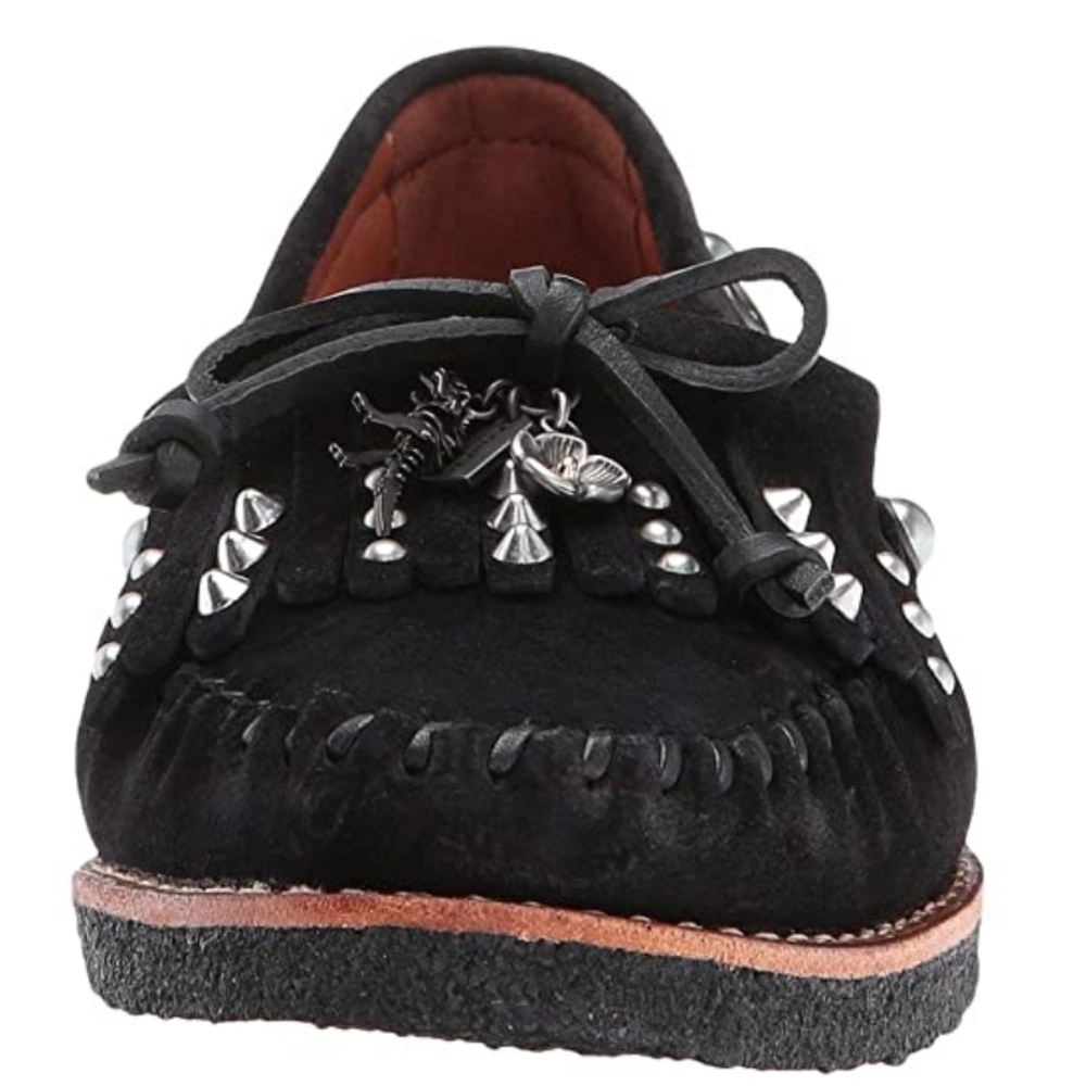 NEW Black Coach Roccasin Slip On With Sheep Fur - Picture 4 of 14